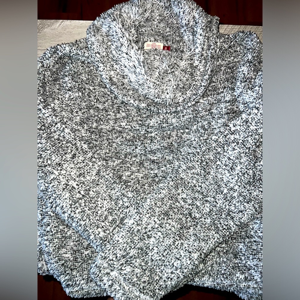 Gray Cozy Cowlneck Sweater